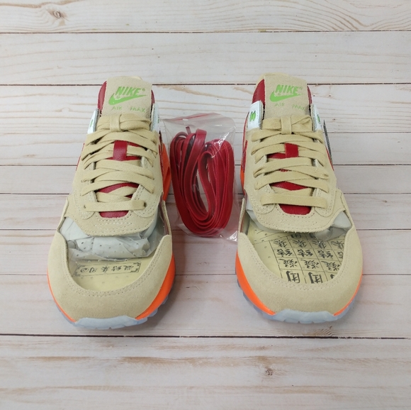 Nike Air Max 1 x CLOT Kiss Of Death Red Orange Blaze Sneakers - Picture 3 of 15
